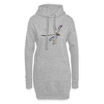 Libelle - Hoodie-Kleid - Grau meliert - Vorne