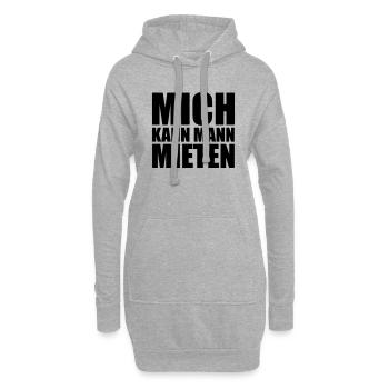 MichKannMannMieten - Hoodie-Kleid - Grau meliert - Vorne