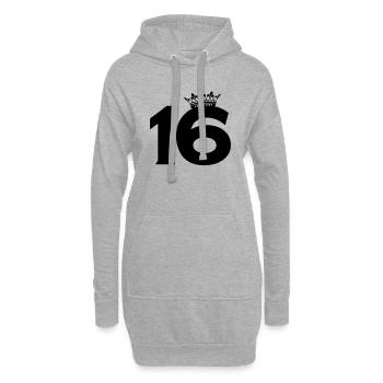 16 krone - Hoodie-Kleid - Grau meliert - Vorne
