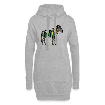 Zebra - Hoodie-Kleid - Grau meliert - Vorne