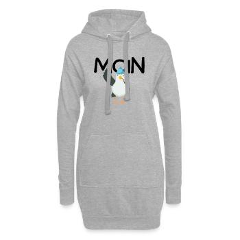 Moin Nordsee Ostsee Anker Lustiger Spruch Urlaub - Hoodie-Kleid - Grau meliert - Vorne