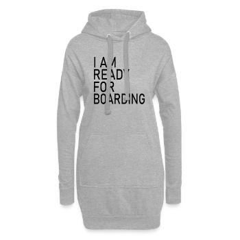 Snowboard Snowboarder - Sweat-shirt à capuche long Femme - gris chiné - Devant
