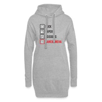 CISEAUX EN PAPIER DE ROCHE KAMEHAMEHA - Sweat-shirt à capuche long Femme - gris chiné - Devant