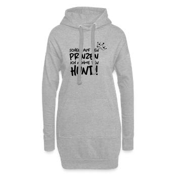 Scheiß auf den Prinzen... - Hoodie-Kleid - Grau meliert - Vorne