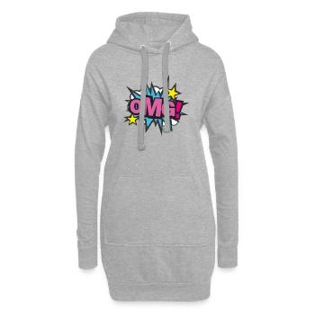 OMG!! Cooles Motiv passend für Kinder und Erwachsene! - Hoodie-Kleid - Grau meliert - Vorne