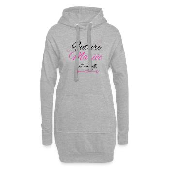 Future Mariée evjf t-shirt assorti - Sweat-shirt à capuche long Femme - gris chiné - Devant