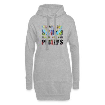 Justice pour Bruno et Philips - Sweat-shirt à capuche long Femme - gris chiné - Devant