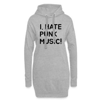 I.HATE MUSIQUE PUNK - Sweat-shirt à capuche long Femme - gris chiné - Devant