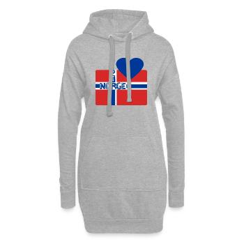 Norwegen - Hoodie-Kleid - Grau meliert - Vorne