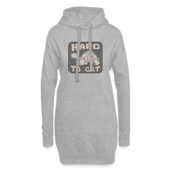 Difficile à obtenir - Tortue - Sweat-shirt à capuche long Femme - gris chiné - Devant