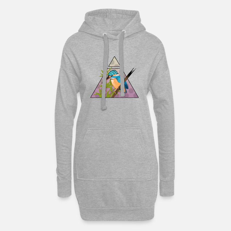 Eisvogel - Hoodie-Kleid - Grau meliert
