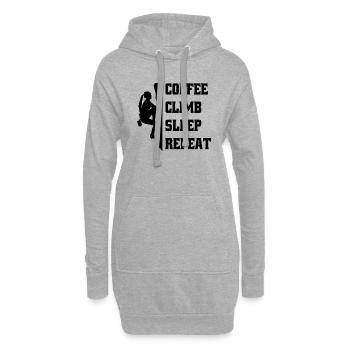Climbing Mountains Coffee Mountain Bouldering Mountaineering - Hoodie Dress - heather grey - Front