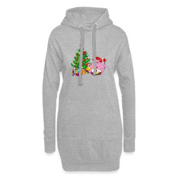 Noël avent sapin de Noël Noël Noël - Sweat-shirt à capuche long Femme - gris chiné - Devant