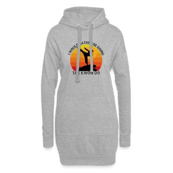 I would rather be doing Taekwondo - Hoodie Dress - heather grey - Front