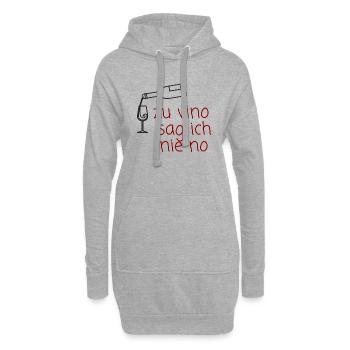 zu vino sag ich nie no - Hoodie-Kleid - Grau meliert - Vorne