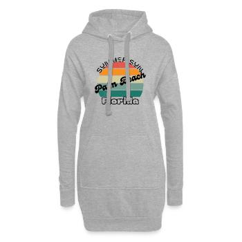Palm Beach Floride - Sweat-shirt à capuche long Femme - gris chiné - Devant
