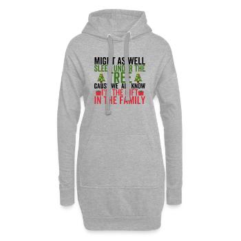 Autant dormir sous l’arbre parce que nous tous - Sweat-shirt à capuche long Femme - gris chiné - Devant