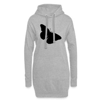 Papillon Nature Papillons Vecteur 3 - Sweat-shirt à capuche long Femme - gris chiné - Devant