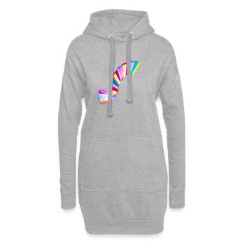 Light painting coloré (RVB) - Sweat-shirt à capuche long Femme - gris chiné - Devant