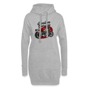 American Motorcycle Custome Garage - Hoodie-Kleid - Grau meliert - Vorne