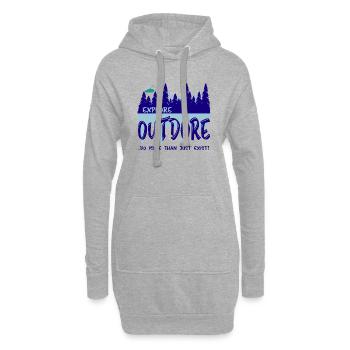 Adventure Travel Hiking Mountain - Hoodie-Kleid - Grau meliert - Vorne