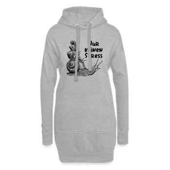 Nur keinen Stress - Weinbergschnecken - Hoodie-Kleid - Grau meliert - Vorne