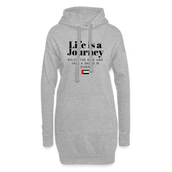 Reise nach Dubai - Hoodie-Kleid - Grau meliert - Vorne