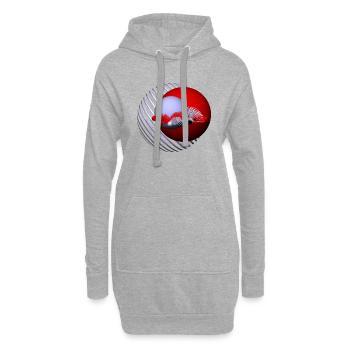 Spielerei mit Kugeln -04- - Hoodie-Kleid - Grau meliert - Vorne