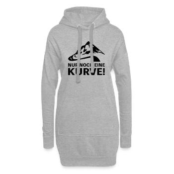 Nur noch eine Kurve Spruch Geschenk - Hoodie-Kleid - Grau meliert - Vorne