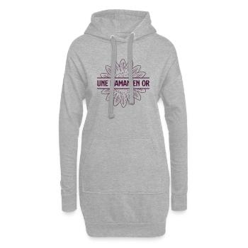Maman en or - Sweat-shirt à capuche long Femme - gris chiné - Devant