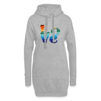 schrift,retro,bunt,typo,abstrakt,bunt,vintage - Hoodie-Kleid - Grau meliert - Vorne