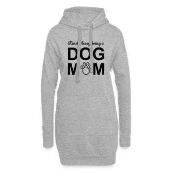 Chien - Sweat-shirt à capuche long Femme - gris chiné - Devant