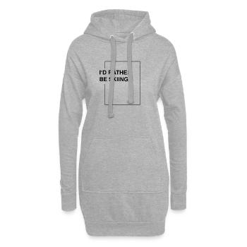 I'd rather be skiing - Hoodie-Kleid - Grau meliert - Vorne