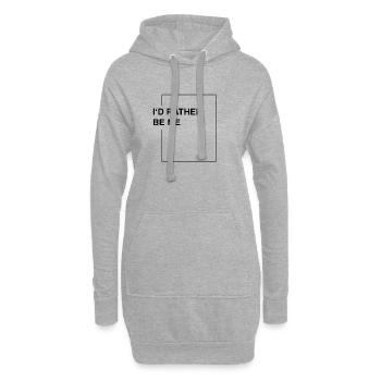 I'd rather be me - Hoodie-Kleid - Grau meliert - Vorne