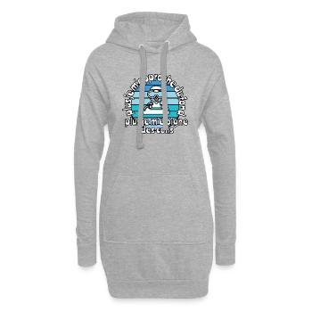 Plongée - Sweat-shirt à capuche long Femme - gris chiné - Devant