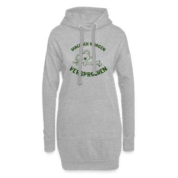 Mach ich morgen versprochen - Hoodie-Kleid - Grau meliert - Vorne