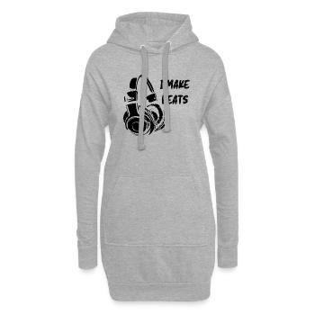Drôle Dire Drôle Humour Cadeau Idée Beat - Sweat-shirt à capuche long Femme - gris chiné - Devant