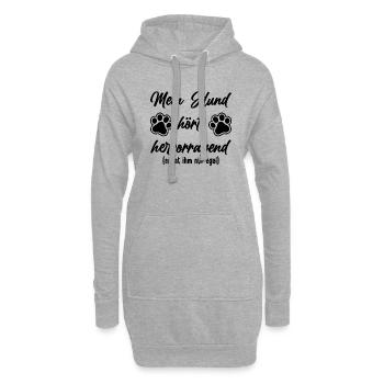 Lustiger Hunde Spruch Hundeliebhaber Haustier - Hoodie-Kleid - Grau meliert - Vorne
