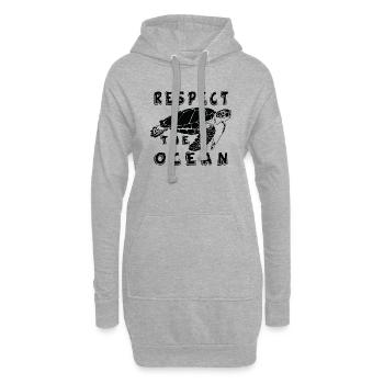 Surfing Surfboard Surfer Wassersport - Hoodie-Kleid - Grau meliert - Vorne