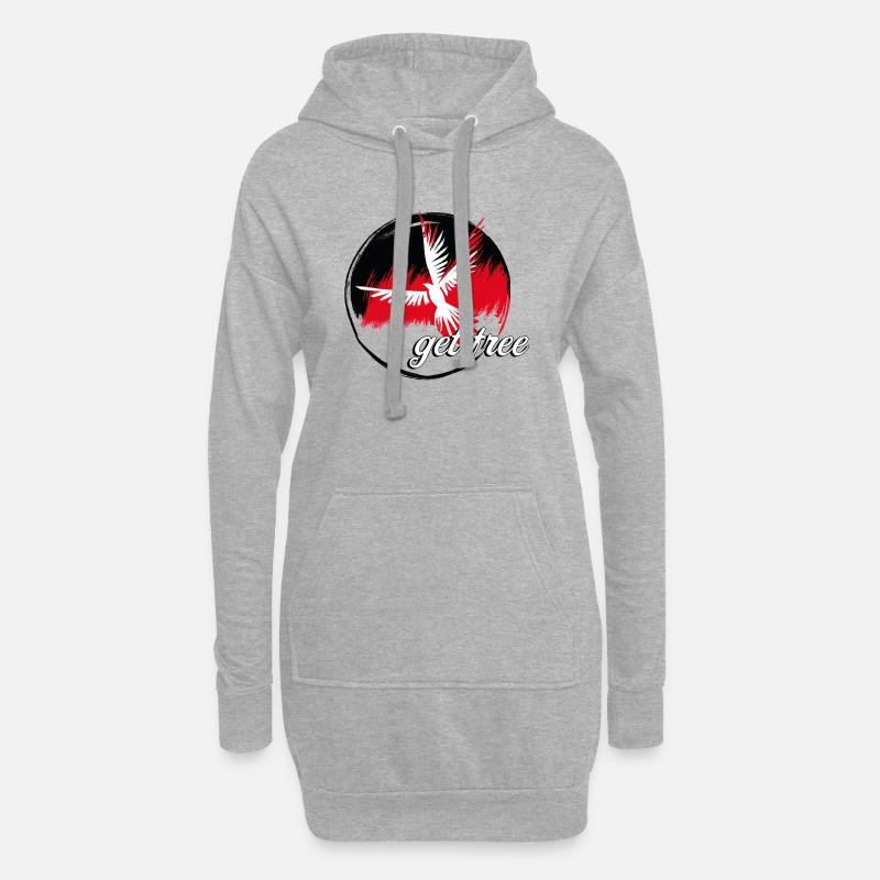 get free Friedenstaube - Hoodie-Kleid - Grau meliert