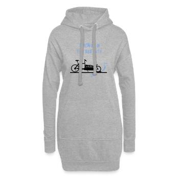 Cauchemar du vélo cargo, vélo cargo, vélo électrique - Sweat-shirt à capuche long Femme - gris chiné - Devant