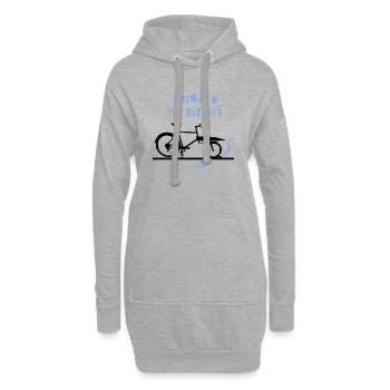 Cauchemar du vélo cargo, vélo cargo, vélo électrique - Sweat-shirt à capuche long Femme - gris chiné - Devant