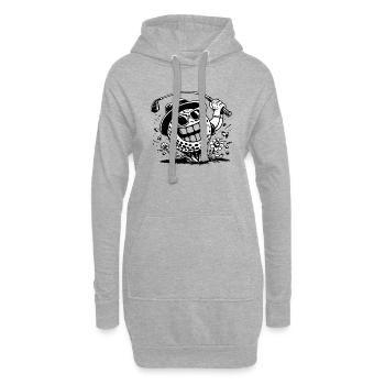 ScaryGolfer - Hoodie-Kleid - Grau meliert - Vorne