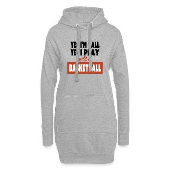 Ja, ich spiele Basketball Lustiger Retro-Vintage-Spieler - Hoodie-Kleid - Grau meliert - Vorne