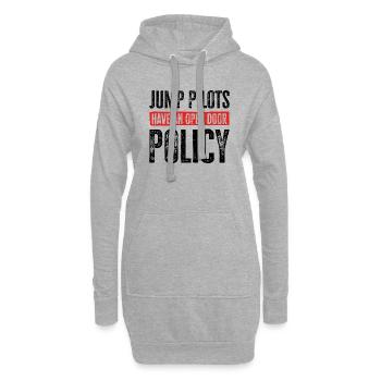 Les pilotes de saut ont une politique de porte ouverte - Parachutisme - Sweat-shirt à capuche long Femme - gris chiné - Devant