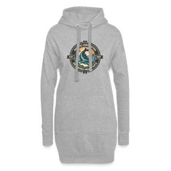 Marine Conservation - Sweat-shirt à capuche long Femme - gris chiné - Devant