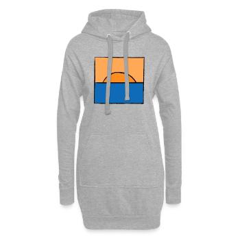 Coucher de soleil - Sweat-shirt à capuche long Femme - gris chiné - Devant