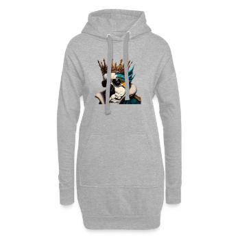 König Kakadu - Hoodie-Kleid - Grau meliert - Vorne