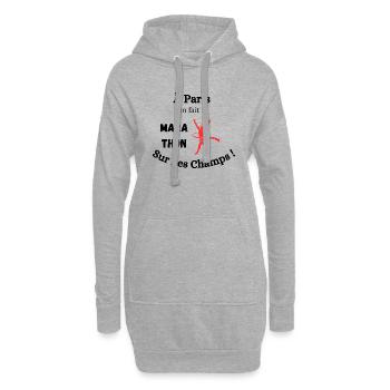 In Paris machen wir den Marathon auf den Champs! - Hoodie-Kleid - Grau meliert - Vorne