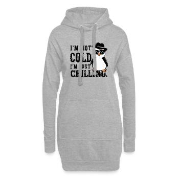 MIR IST NICHT KALT, ICH CHILLE NUR. PINGUIN - Hoodie-Kleid - Grau meliert - Vorne